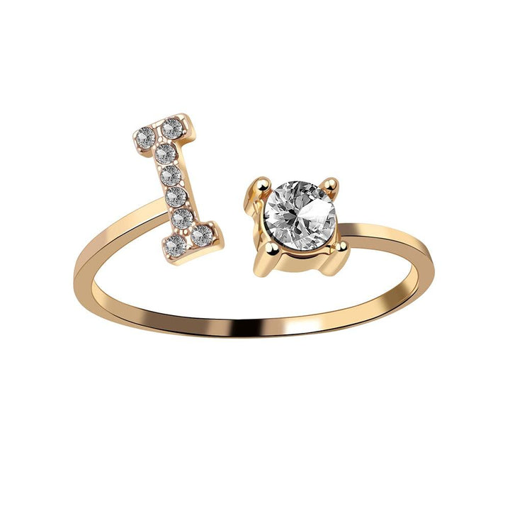 A-Z Letter Adjustable Opening Rings For Women Couple Alphabet Name Men Initials Ring Men Wedding Finger Jewelry anillos mujer - Brand My Case