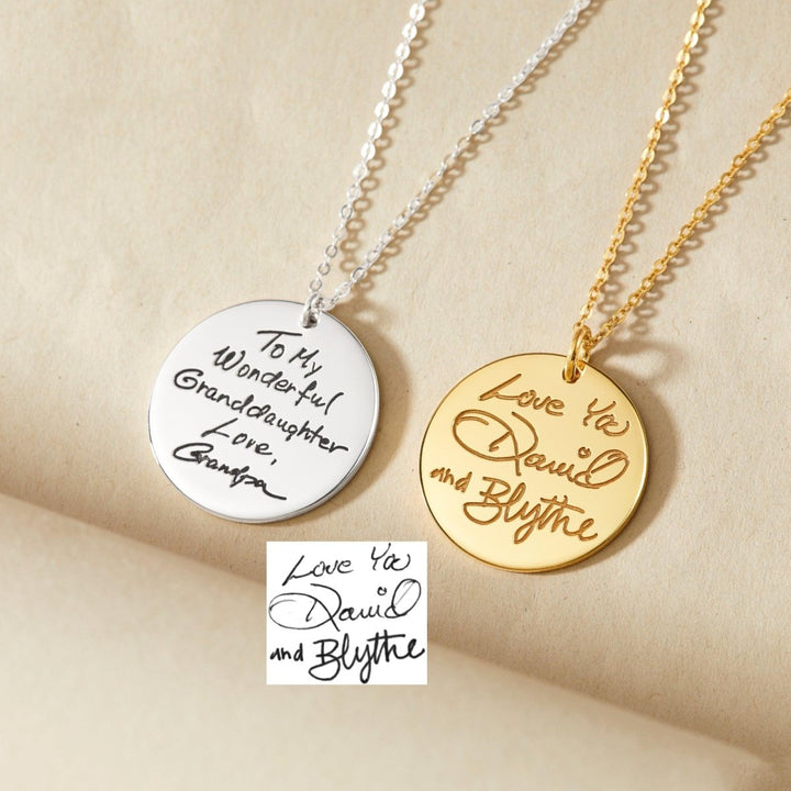 Actual Handwriting Necklace Personalized Memorial Jewelry - Brand My Case