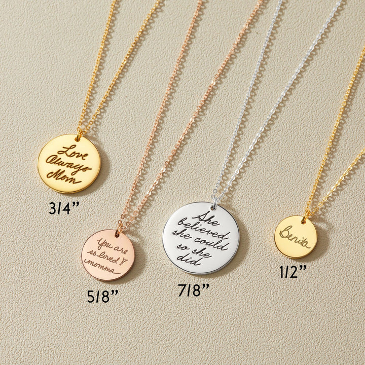 Actual Handwriting Necklace Personalized Memorial Jewelry - Brand My Case