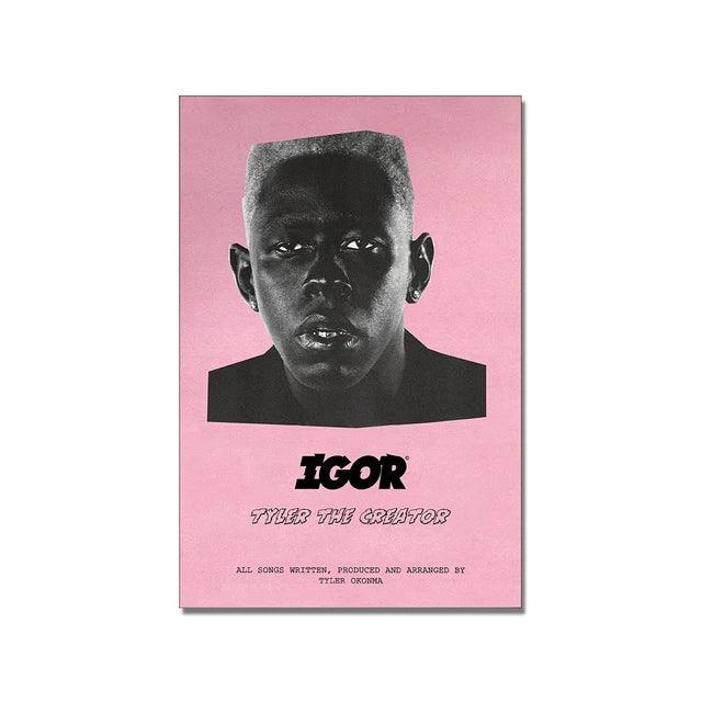 Album Cover Posters Tyler The Creator Frank Blonde Music Hip Hop Rapper Modern Wall Art Prints Painting for Room Bar Home Decor - Brand My Case