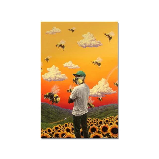 Album Cover Posters Tyler The Creator Frank Blonde Music Hip Hop Rapper Modern Wall Art Prints Painting for Room Bar Home Decor - Brand My Case