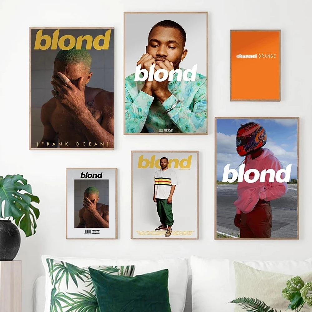 Album Cover Posters Tyler The Creator Frank Blonde Music Hip Hop Rapper Modern Wall Art Prints Painting for Room Bar Home Decor - Brand My Case