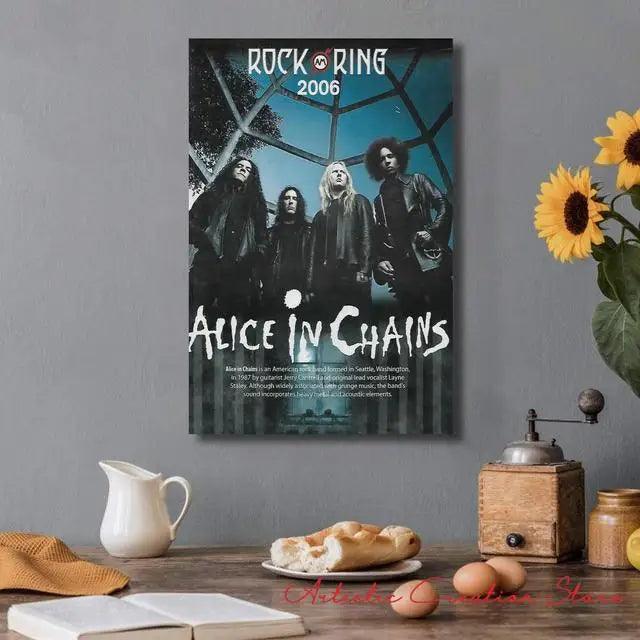 Alice In Chains Canvas Print - Iconic Music Band Art for Contemporary Home Decor - Brand My Case