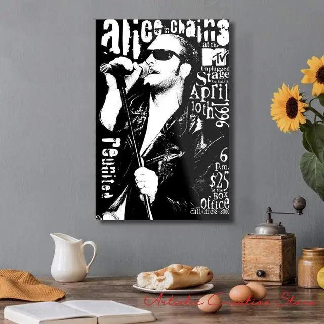 Alice In Chains Canvas Print - Iconic Music Band Art for Contemporary Home Decor - Brand My Case