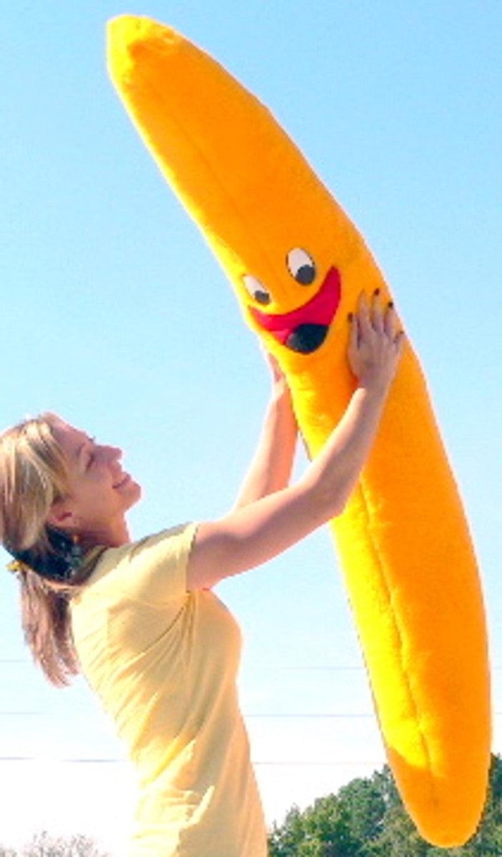 American Made Giant Stuffed Banana 5 Feet Tall 60 inches 152 cm Big - Brand My Case