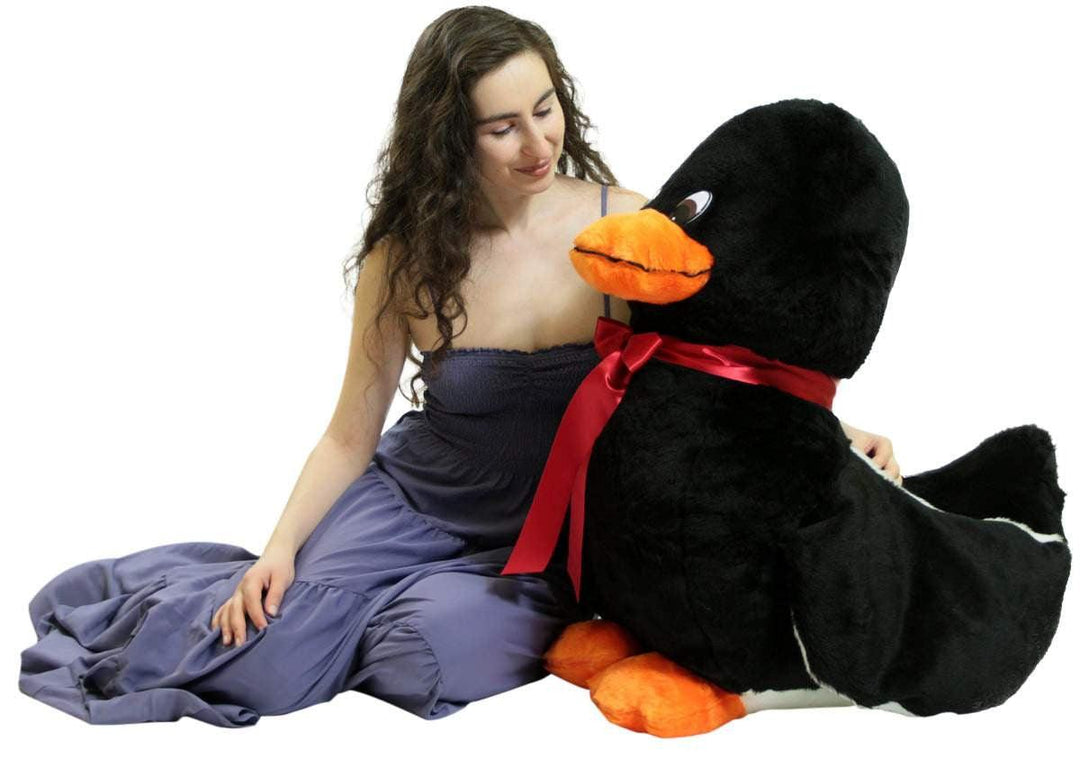 American Made Giant Stuffed Black Duck 36 Inch Soft Plush Ducky 3 Feet - Brand My Case