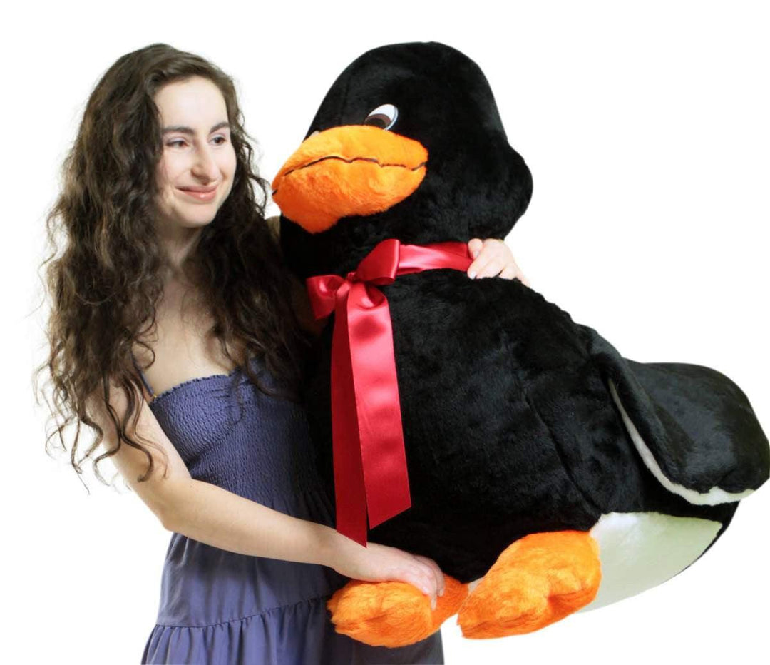 American Made Giant Stuffed Black Duck 36 Inch Soft Plush Ducky 3 Feet - Brand My Case