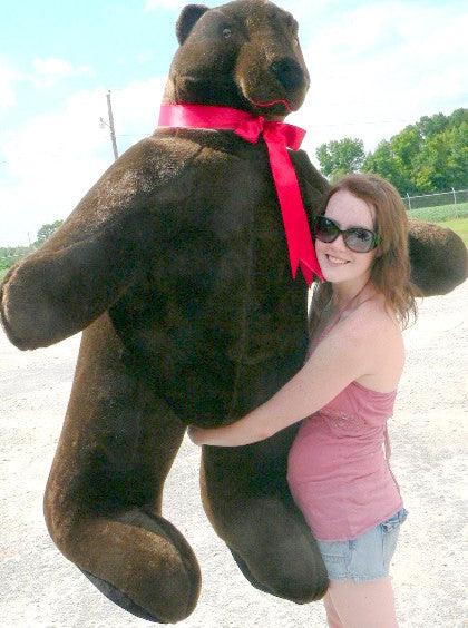 American Made Giant Stuffed Brown Bear 5 Feet Tall 3 Feet Wide Soft - Brand My Case