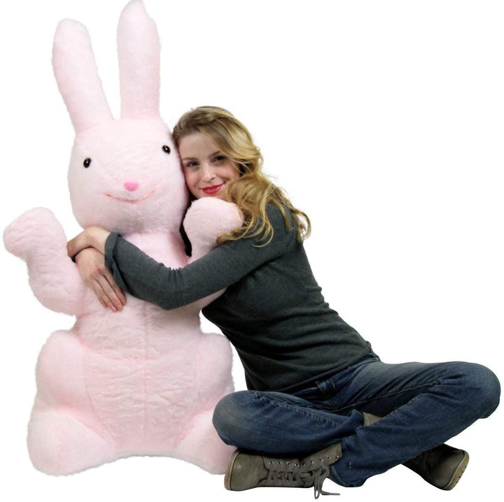 American Made Giant Stuffed Bunny Pink Soft 42 Inch Big Plush Rabbit - Brand My Case