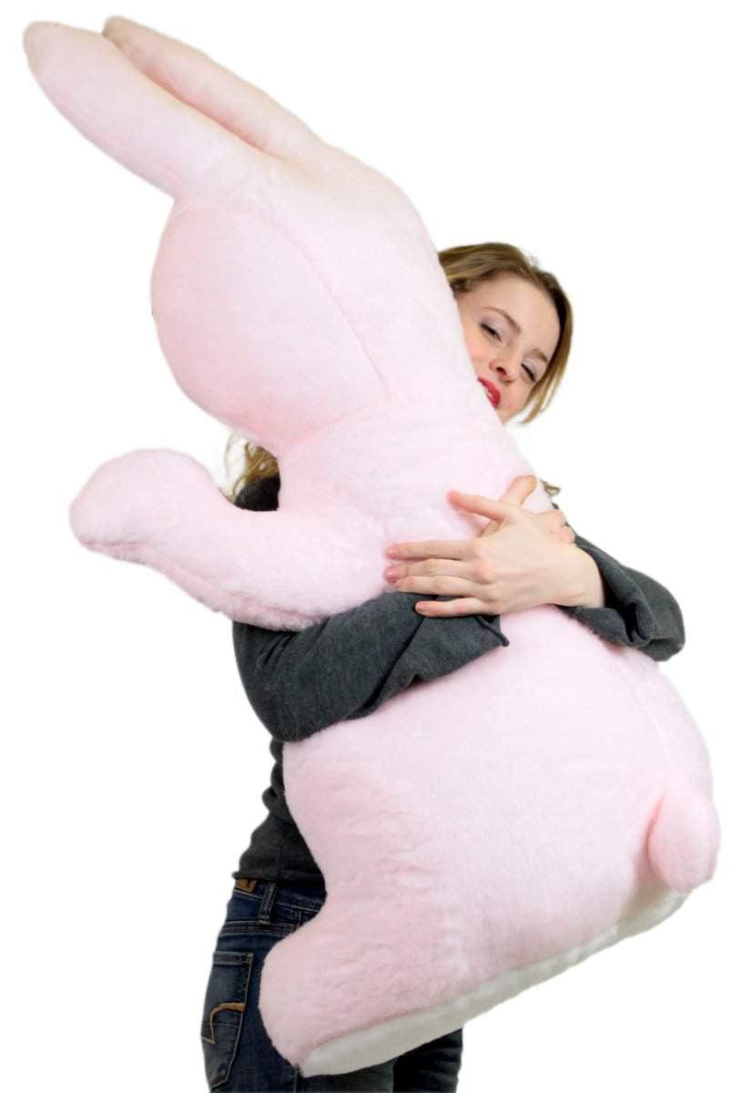 American Made Giant Stuffed Bunny Pink Soft 42 Inch Big Plush Rabbit - Brand My Case