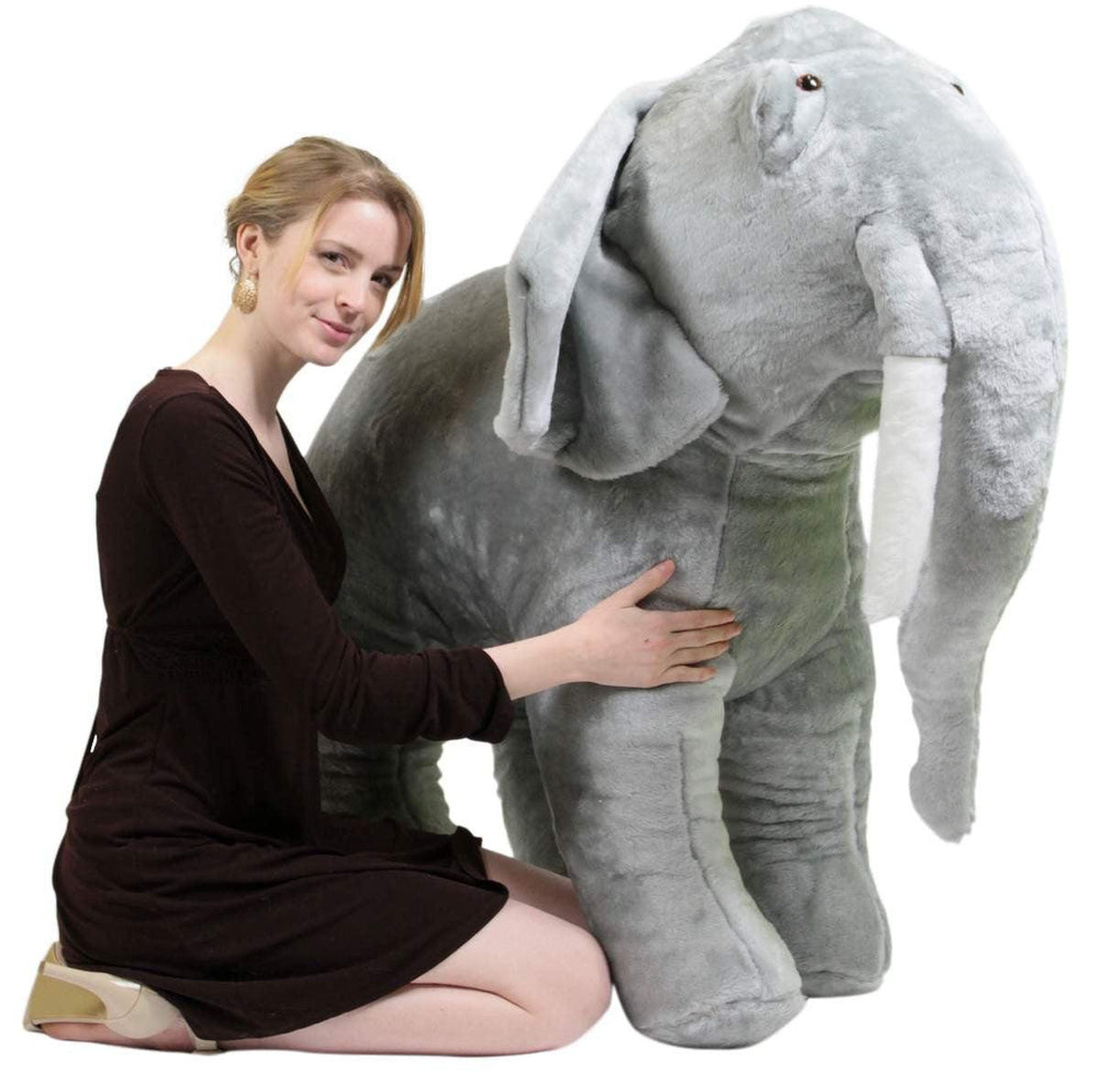 American Made Giant Stuffed Elephant 48 Inch Soft Big Plush Realistic - Brand My Case