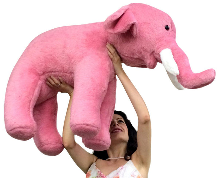 American Made Giant Stuffed Pink Elephant 3 Feet Long Soft Large - Brand My Case