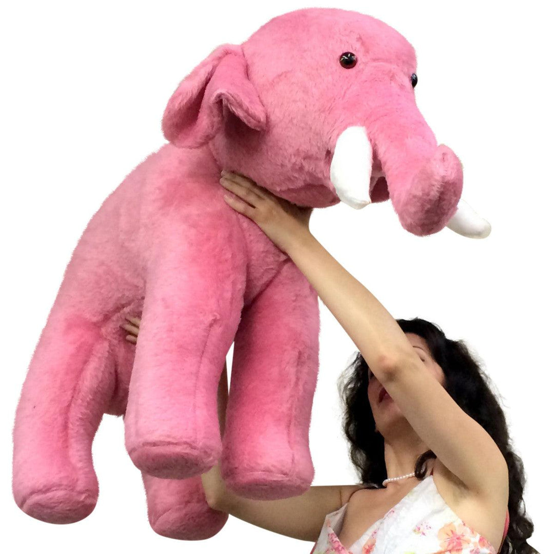 American Made Giant Stuffed Pink Elephant 3 Feet Long Soft Large - Brand My Case
