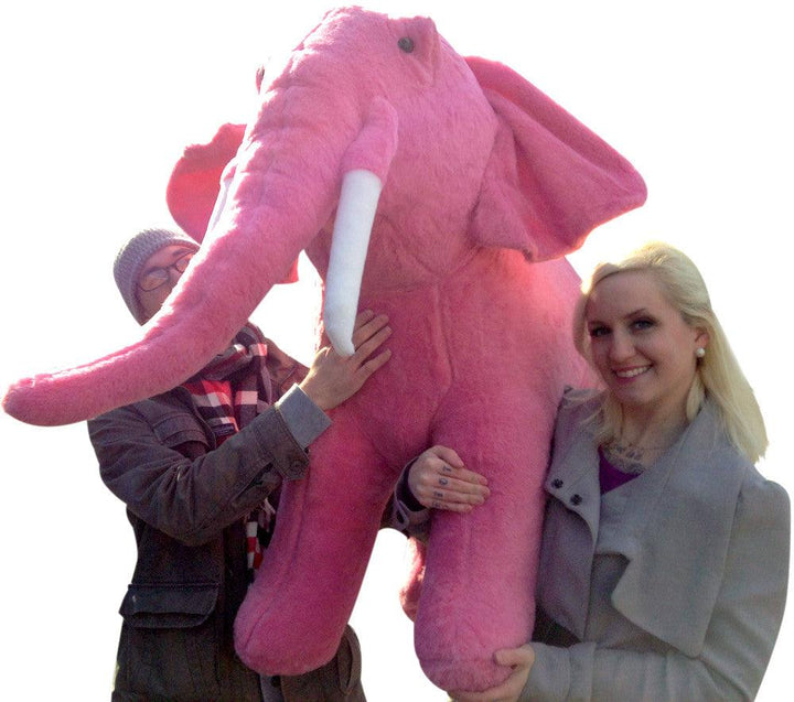 American Made Giant Stuffed Pink Elephant Huge 54 Inches Long 3 Feet - Brand My Case