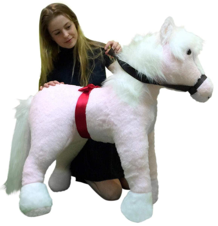 American Made Giant Stuffed Pink Pony 3 feet tall 3 feet wide Stuffed - Brand My Case