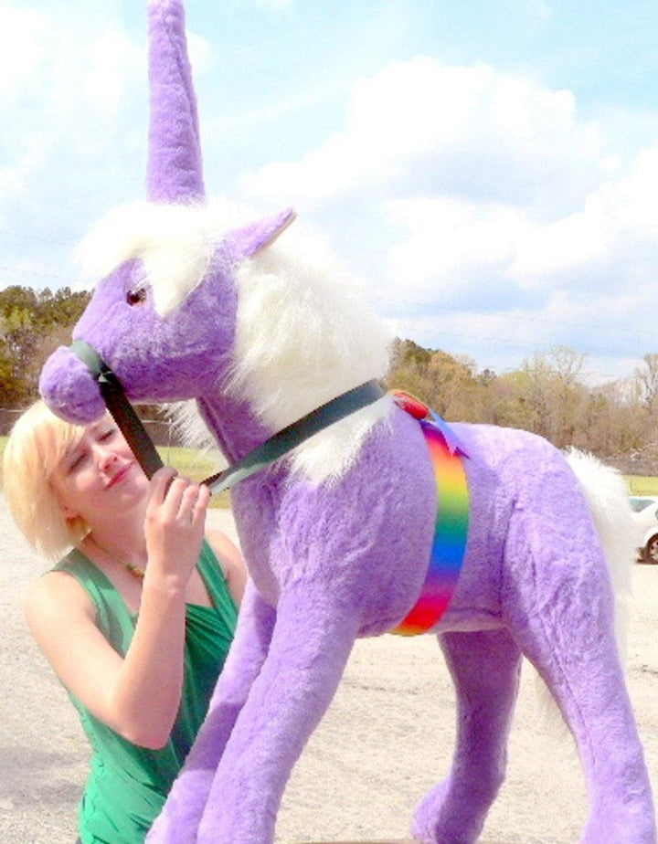 American Made Giant Stuffed Unicorn 36 Inch Soft Purple Made in USA - Brand My Case
