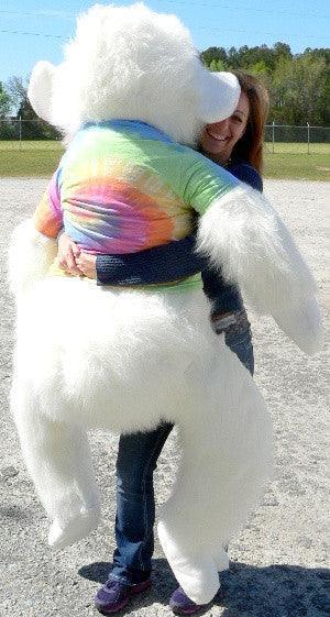 American Made Giant Stuffed White Gorilla 6 Foot Soft Big Plush Monkey - Brand My Case