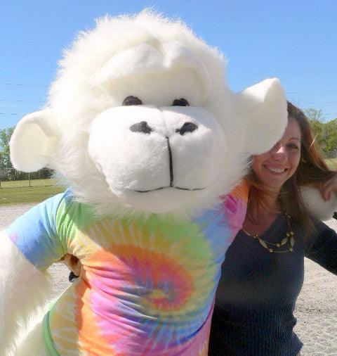 American Made Giant Stuffed White Gorilla 6 Foot Soft Big Plush Monkey - Brand My Case