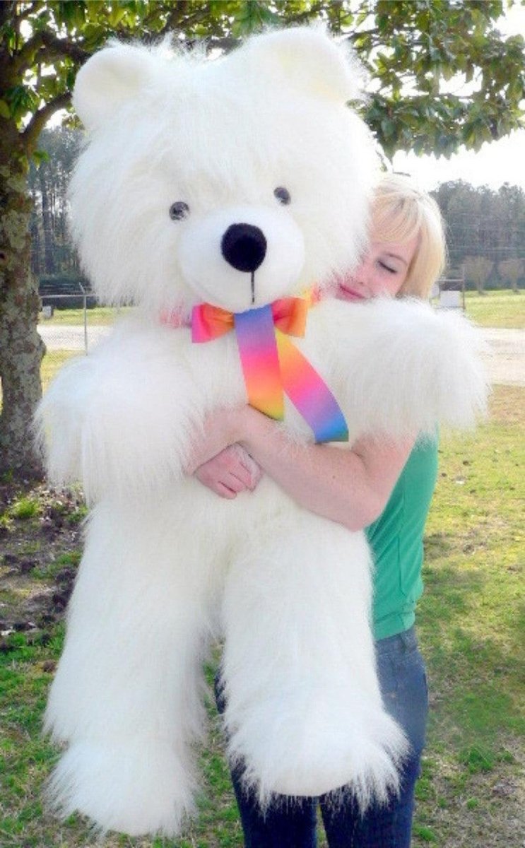 American Made Giant White Teddy Bear 45 inches Soft Big Plush Stuffed - Brand My Case