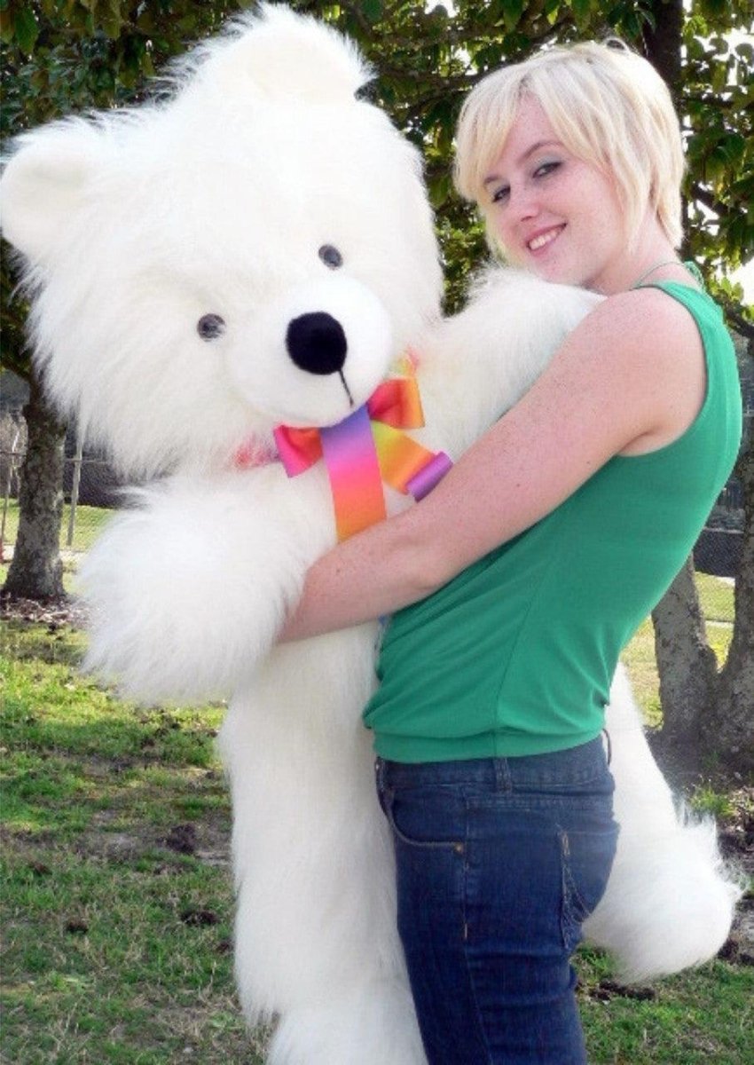American Made Giant White Teddy Bear 45 inches Soft Big Plush Stuffed - Brand My Case
