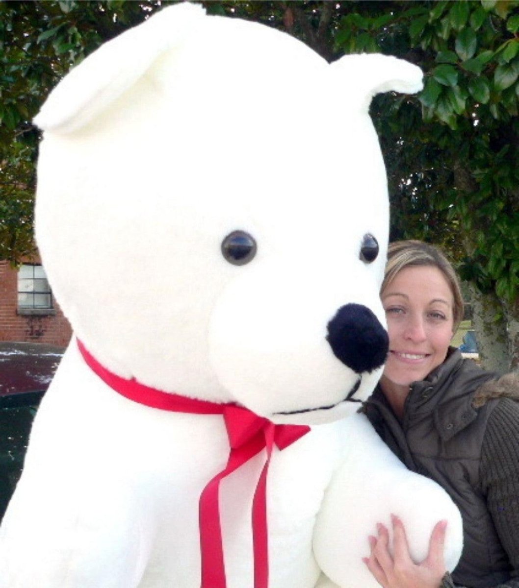 American Made Giant White Teddy Bear 6 Feet Tall Soft Plush Huge - Brand My Case