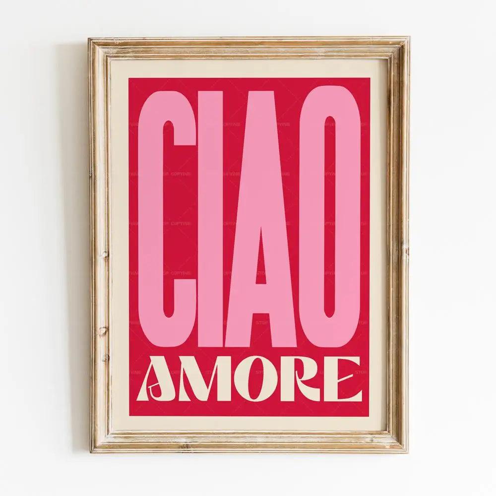 Amore Mio Lyrics Canvas Art - Indie Rock Concert Poster for Living Room Decor - Brand My Case