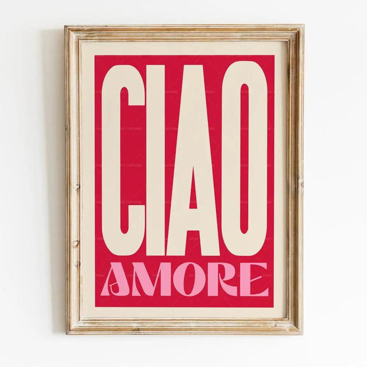 Amore Mio Lyrics Canvas Art - Indie Rock Concert Poster for Living Room Decor - Brand My Case