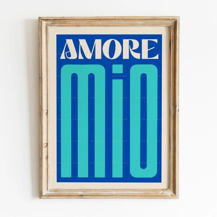 Amore Mio Lyrics Canvas Art - Indie Rock Concert Poster for Living Room Decor - Brand My Case