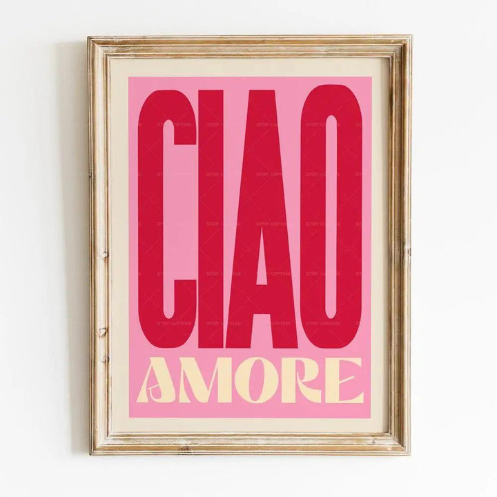Amore Mio Lyrics Canvas Art - Indie Rock Concert Poster for Living Room Decor - Brand My Case