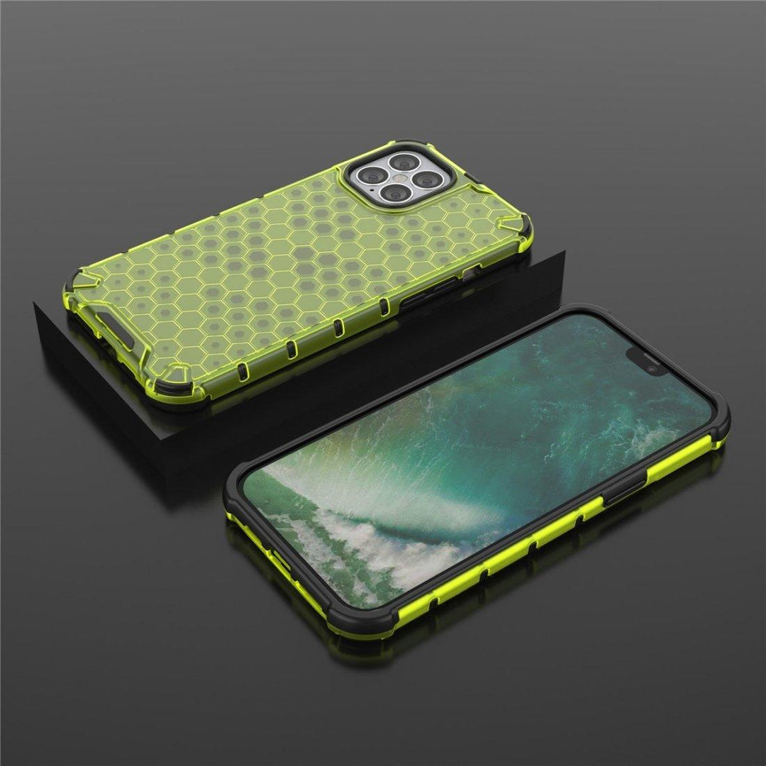 AMZER Honeycomb SlimGrip Hybrid Bumper Case for iPhone 12 Pro - Brand My Case