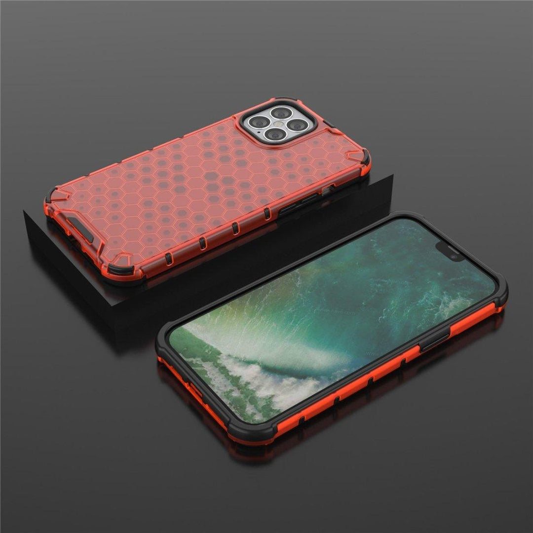 AMZER Honeycomb SlimGrip Hybrid Bumper Case for iPhone 12 Pro - Brand My Case