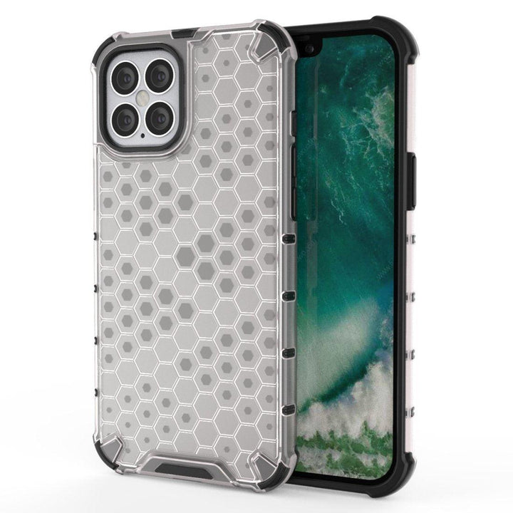 AMZER Honeycomb SlimGrip Hybrid Bumper Case for iPhone 12 Pro Max - Brand My Case