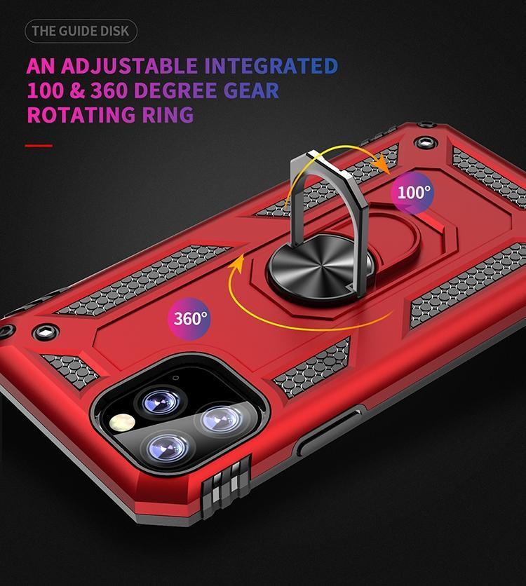 AMZER Sainik Case With 360° Magnetic Ring Holder - Brand My Case