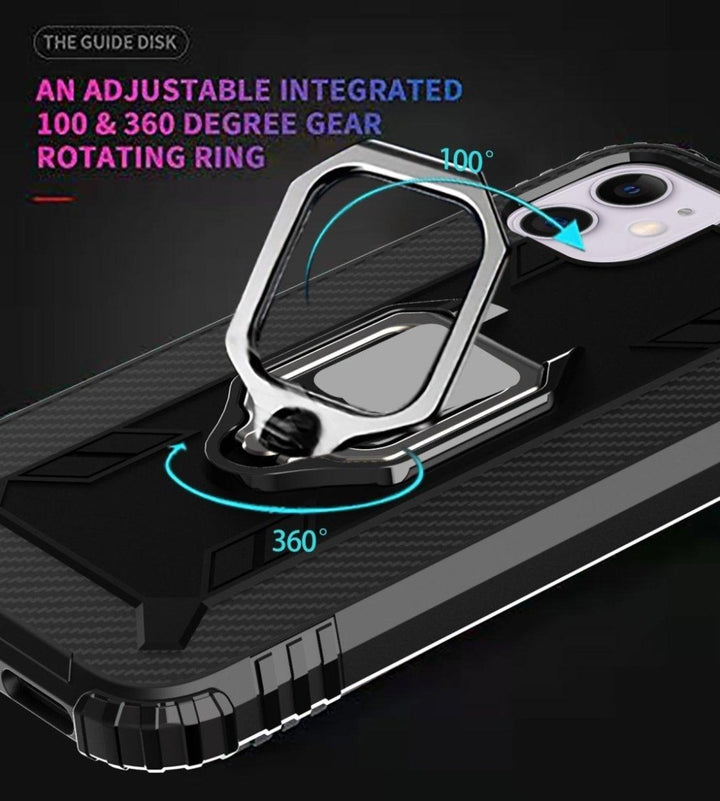 AMZER Sainik Case With 360° Magnetic Ring Holder for iPhone 12 Pro - Brand My Case