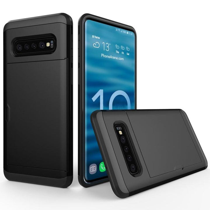 AMZER Shockproof Hybrid Case With Card Slot for Samsung Galaxy S10+ - Brand My Case