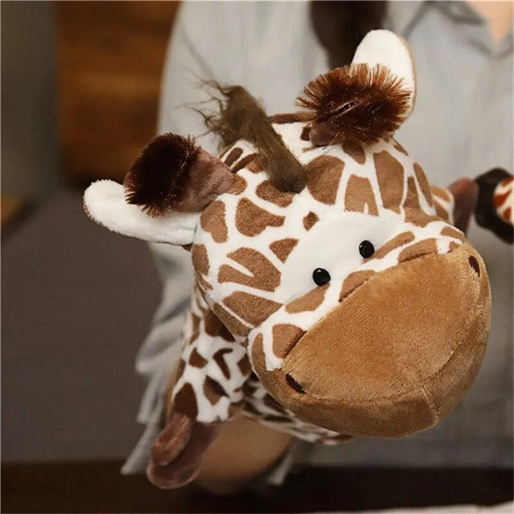 Animal Plush Doll Soft Stuffed Toys Lion Elephant Dog Dinosaur Shark Wolf Duck Kawaii Hand Finger Puppet For Baby Children Girls - Brand My Case