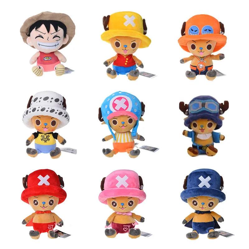 Anime One Piece Plush Toys Luffy Chopper Sabo Plush Doll Stuffed Kawaii Cute Toy Chopper Doll Keychain Halloween Gift For Child - Brand My Case