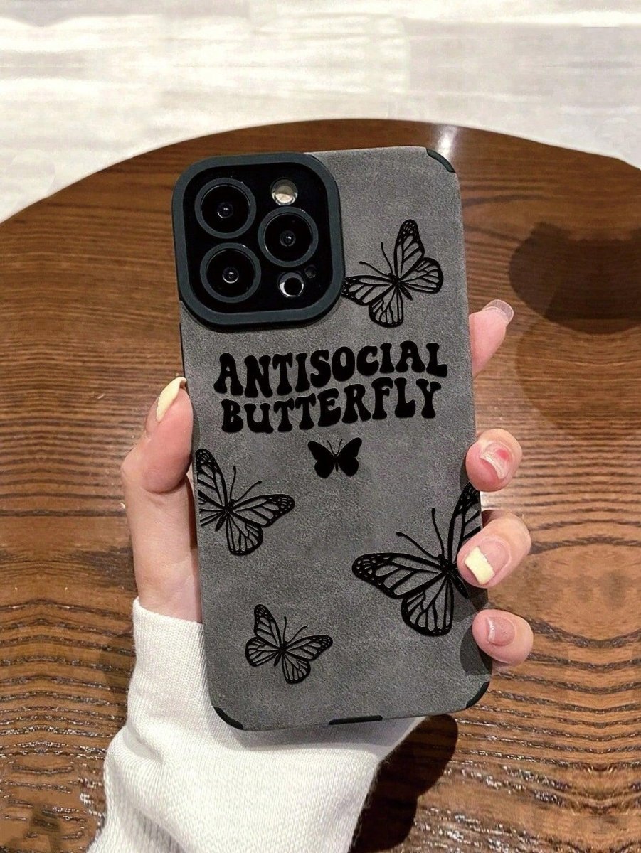 Antisocial Butterfly Print Phone Case - Brand My Case