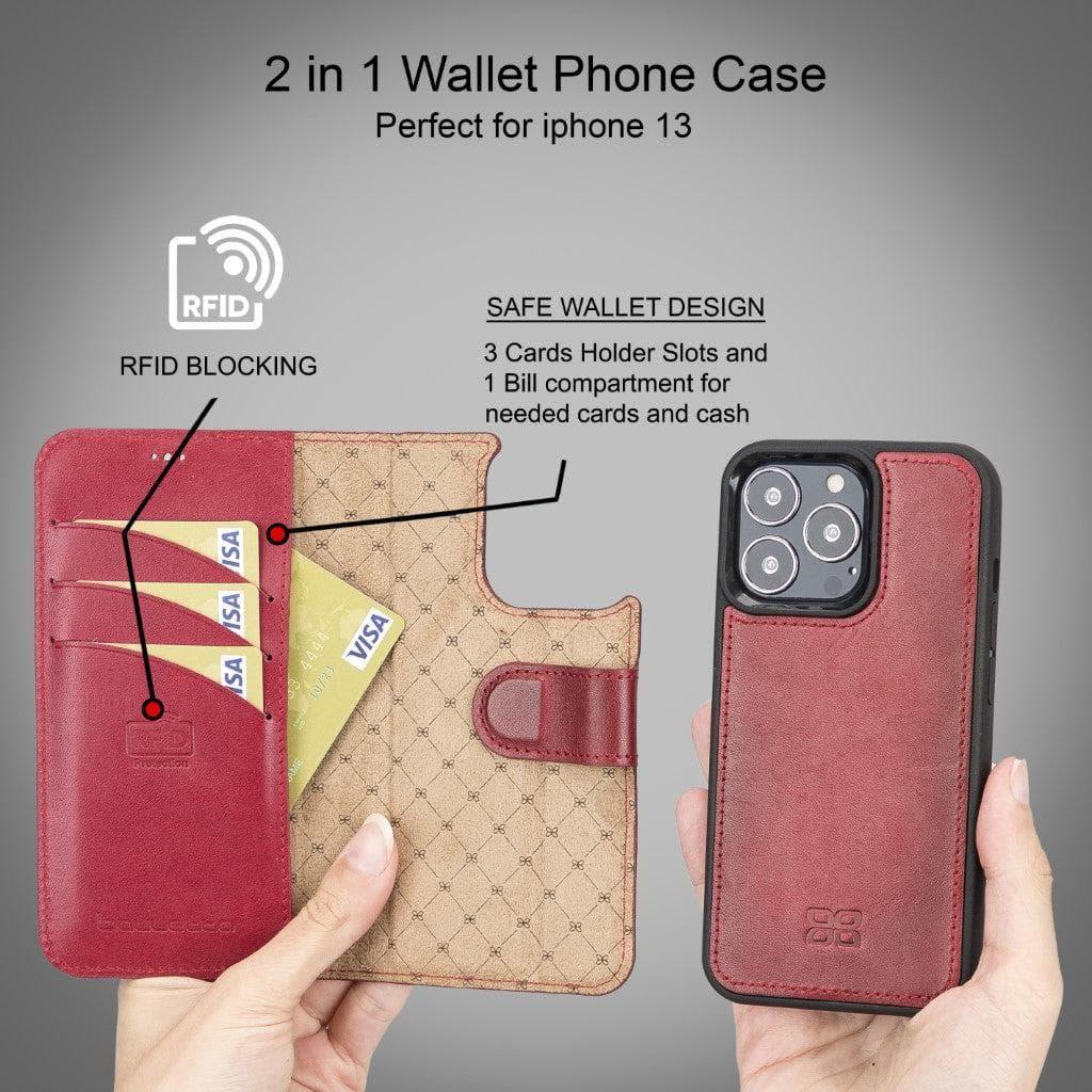 Apple iPhone 13 Series Detachable Leather Wallet Case - MW - Brand My Case