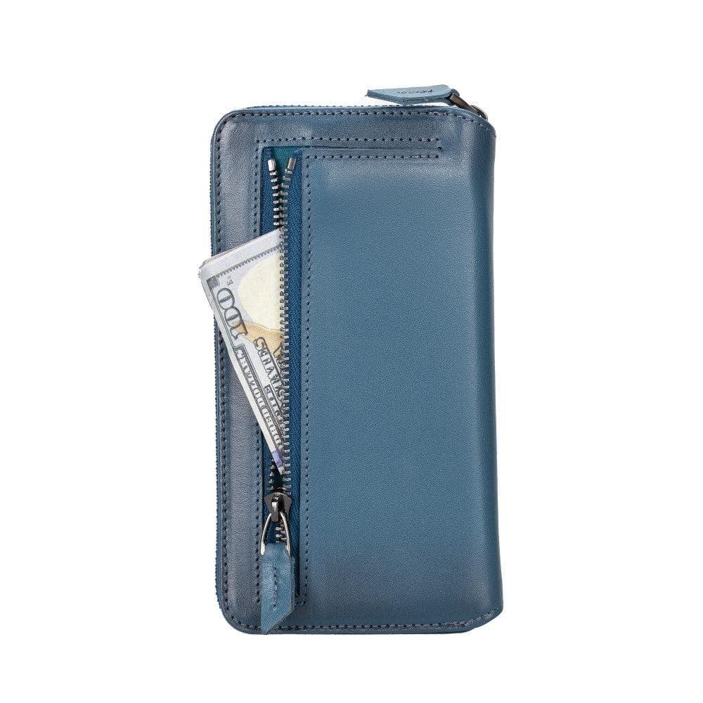 Apple iPhone 14 Series Detachable and Zipper Leather Wallet Case - PMW - Brand My Case