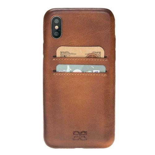 Apple iPhone X Series Leather Ultra Cover with Credit Card Slots - Brand My Case