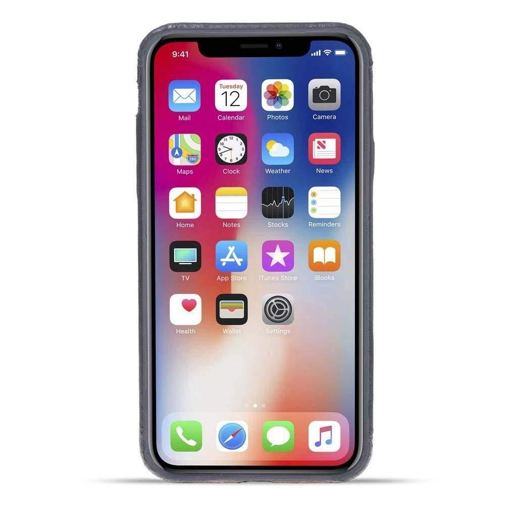 Apple iPhone X Series Leather Ultra Cover with Credit Card Slots - Brand My Case