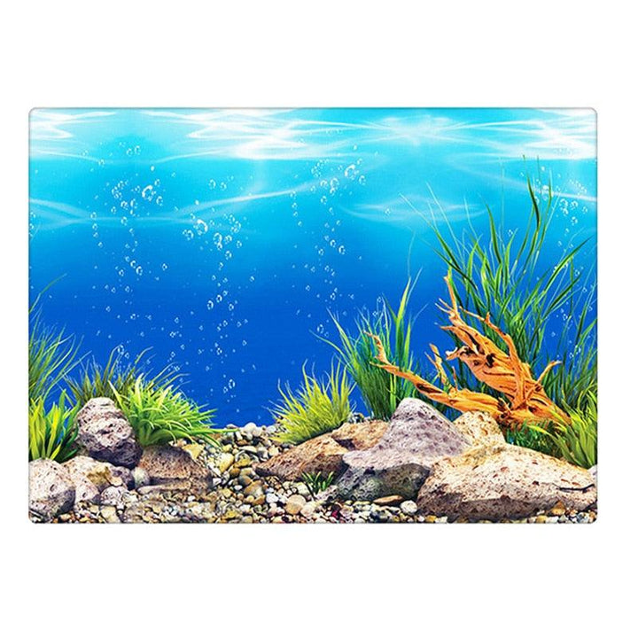 Aquarium Background Decoration Sticker Fish Tank Landscape Sticker Poster Background for Aquarium Ocean Plant Aquascape Painting - Brand My Case