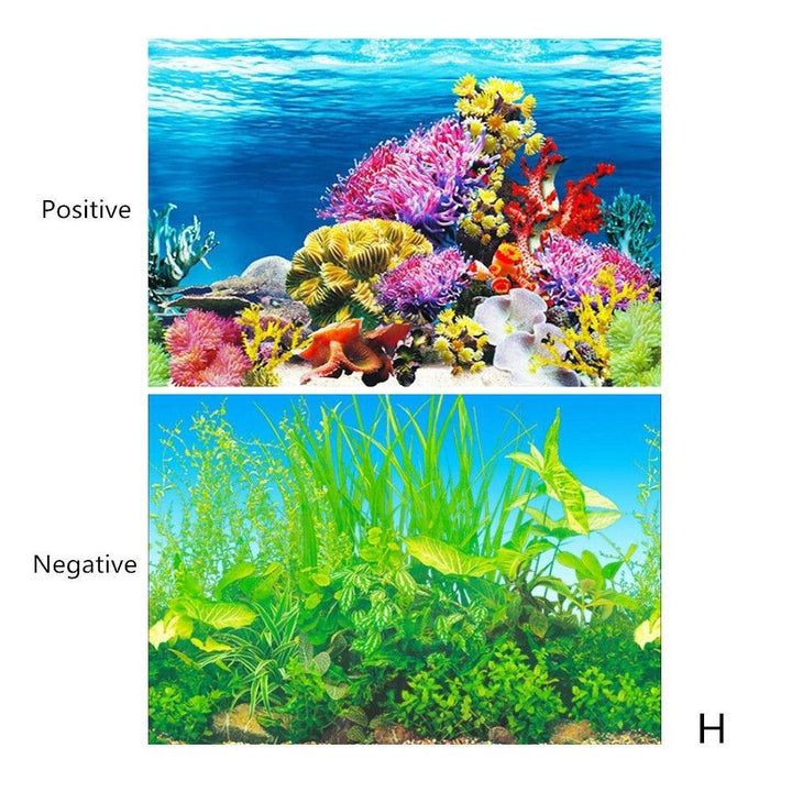 Aquarium Background Decoration Sticker Fish Tank Landscape Sticker Poster Background for Aquarium Ocean Plant Aquascape Painting - Brand My Case