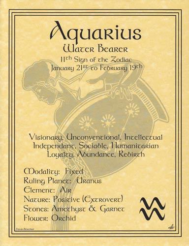 Aquarius zodiac poster - Brand My Case