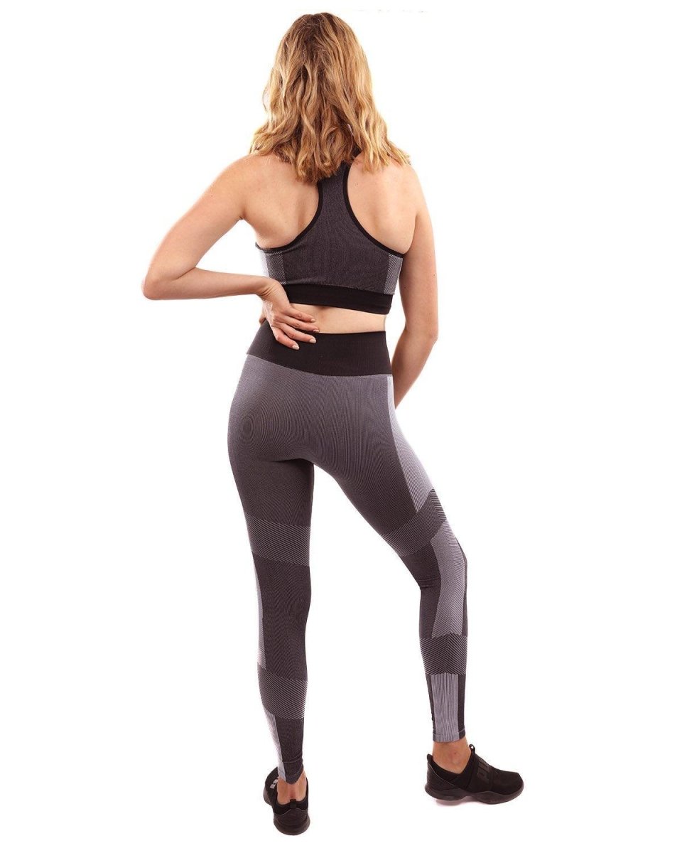 Arleta Seamless Leggings & Sports Bra Set - Black - Brand My Case