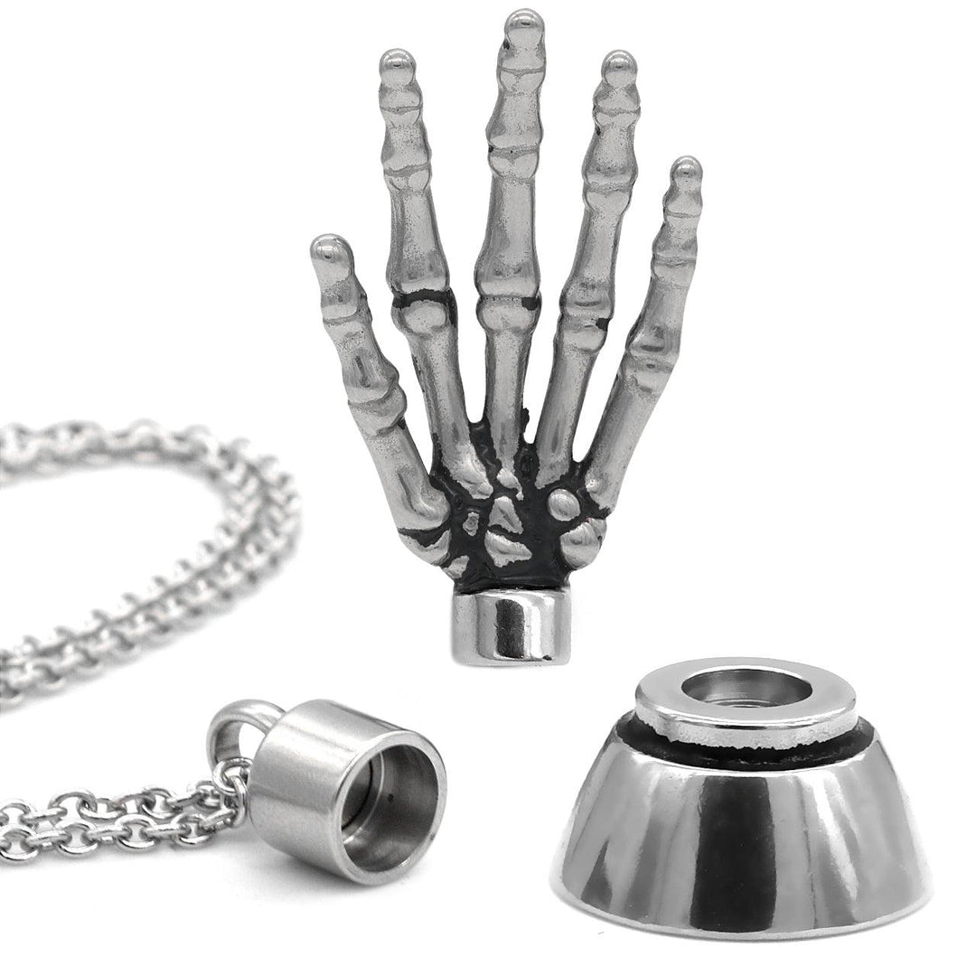 ‚ÄúHigh Five‚Äù Skeleton Hand Necklace With Magnetic Ornament - Brand My Case
