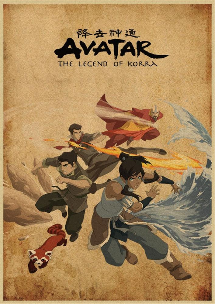 Avatar The Last Airbender Vintage kraft paper Posters and Prints Poster Wall Art Picture Home Decor - Brand My Case