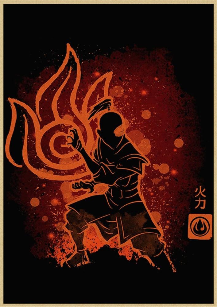 Avatar The Last Airbender Vintage kraft paper Posters and Prints Poster Wall Art Picture Home Decor - Brand My Case