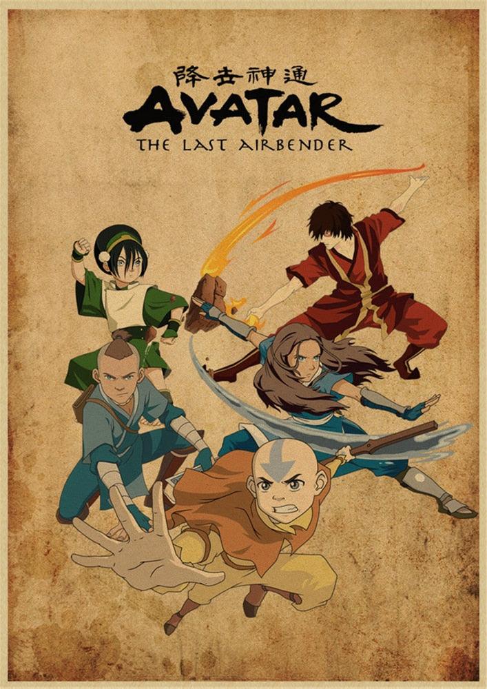 Avatar The Last Airbender Vintage kraft paper Posters and Prints Poster Wall Art Picture Home Decor - Brand My Case